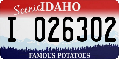 ID license plate I026302