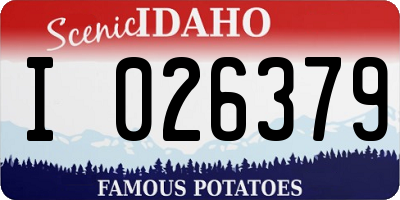 ID license plate I026379