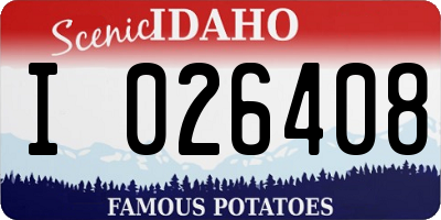 ID license plate I026408