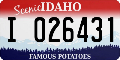 ID license plate I026431