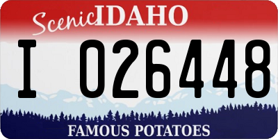 ID license plate I026448
