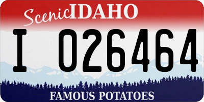 ID license plate I026464