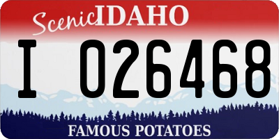 ID license plate I026468