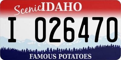 ID license plate I026470