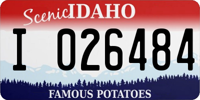 ID license plate I026484