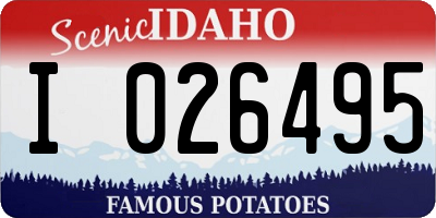 ID license plate I026495