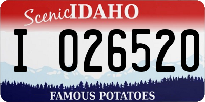 ID license plate I026520