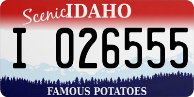 ID license plate I026555