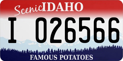 ID license plate I026566