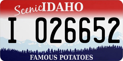 ID license plate I026652