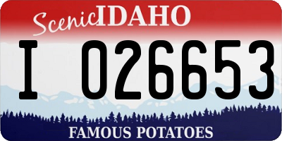 ID license plate I026653