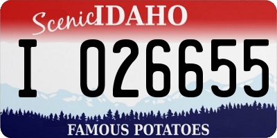 ID license plate I026655