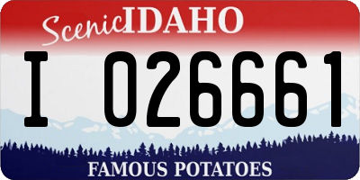 ID license plate I026661
