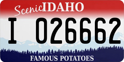 ID license plate I026662
