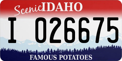 ID license plate I026675