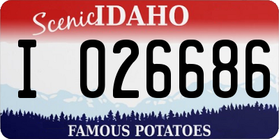 ID license plate I026686