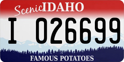 ID license plate I026699