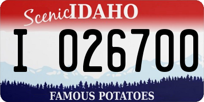 ID license plate I026700