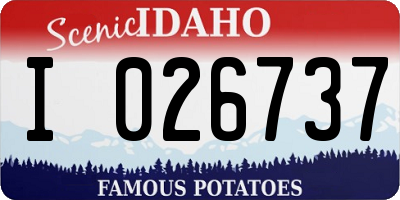 ID license plate I026737