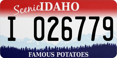 ID license plate I026779