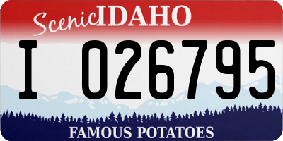 ID license plate I026795