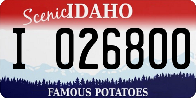 ID license plate I026800