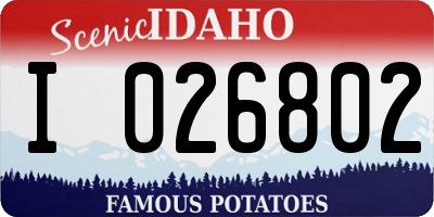 ID license plate I026802