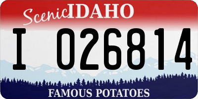 ID license plate I026814