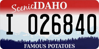 ID license plate I026840