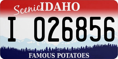 ID license plate I026856