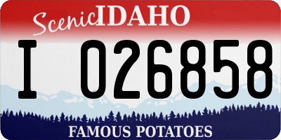 ID license plate I026858