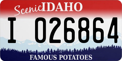 ID license plate I026864