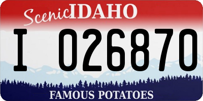 ID license plate I026870