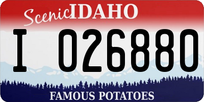 ID license plate I026880