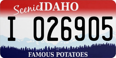 ID license plate I026905