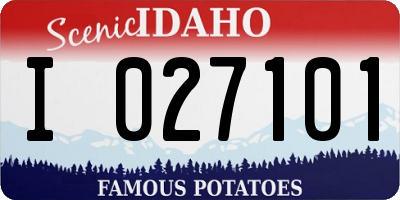 ID license plate I027101