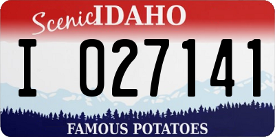 ID license plate I027141