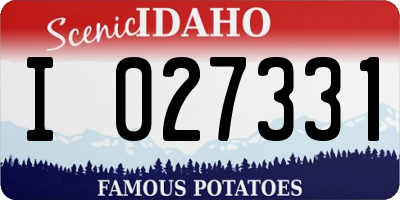 ID license plate I027331
