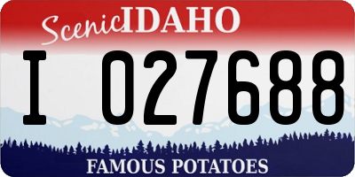 ID license plate I027688