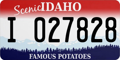 ID license plate I027828