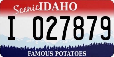 ID license plate I027879