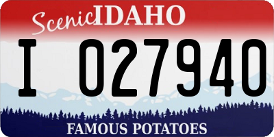 ID license plate I027940