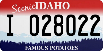 ID license plate I028022