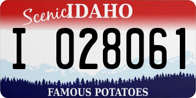 ID license plate I028061