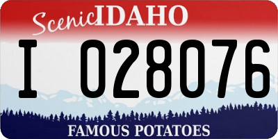 ID license plate I028076