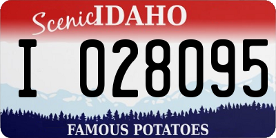 ID license plate I028095