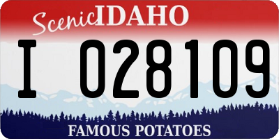 ID license plate I028109