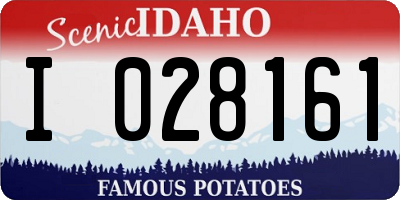 ID license plate I028161