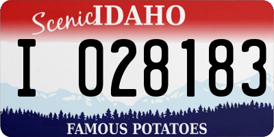 ID license plate I028183