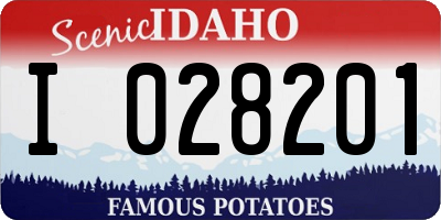 ID license plate I028201